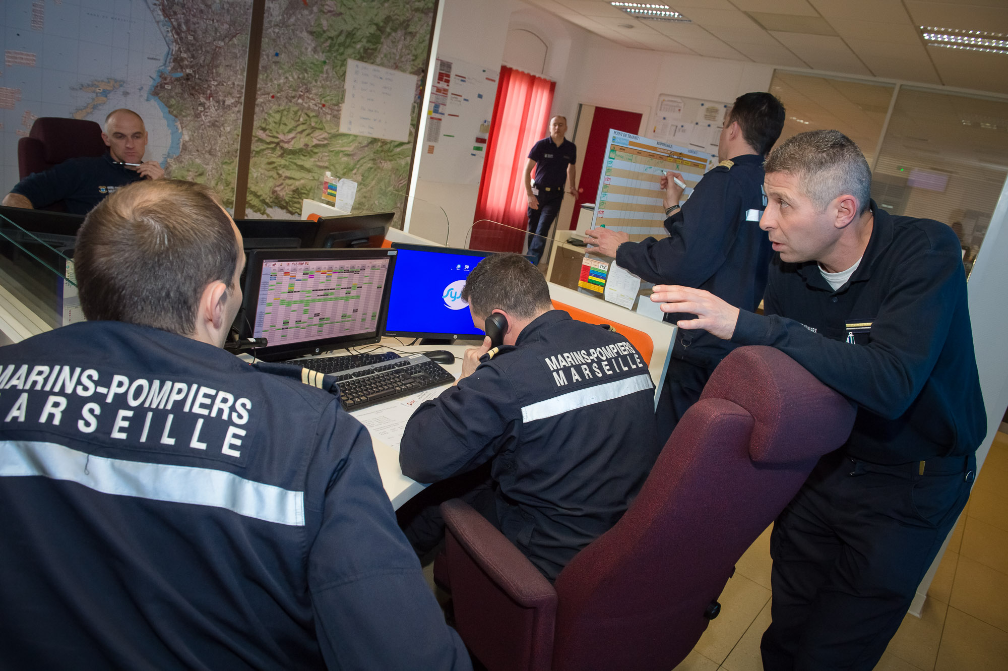 Exercice ALerte ATtentat (ALAT) au sein du Centre Opérationnel des Services de Secours et d'Incendie de Marseille(COSSIM).