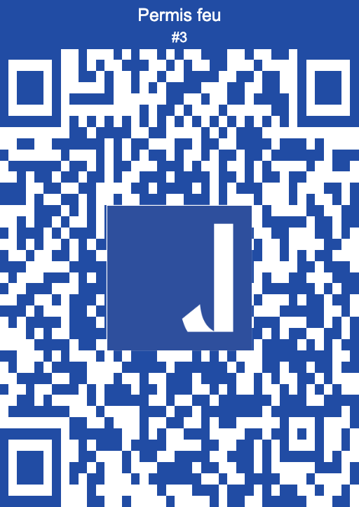 QRCode Permis Feu