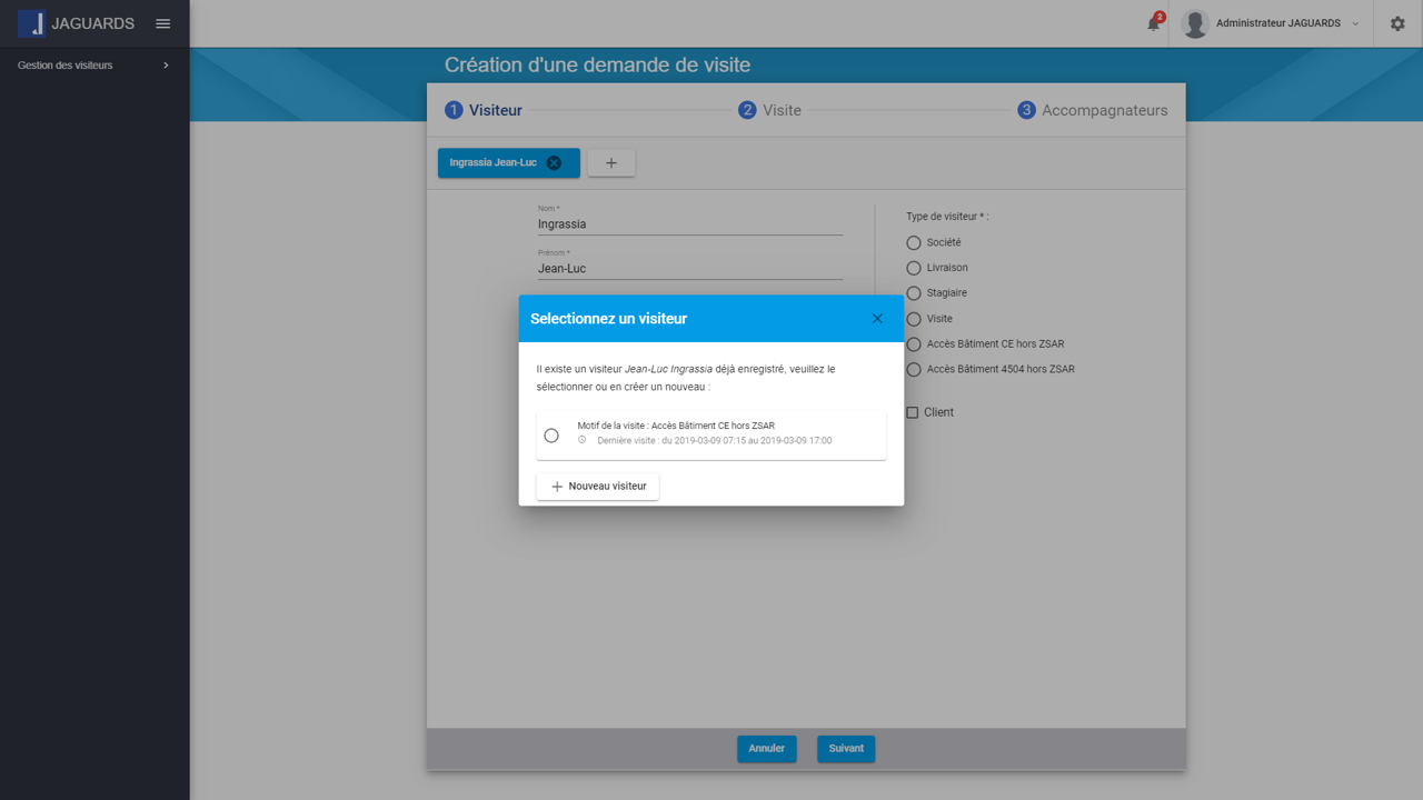Jaguards gestion des visiteurs sur site sensible 
