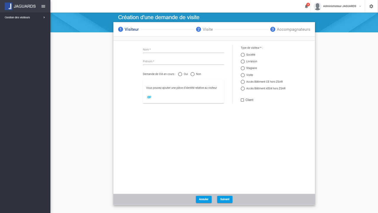 Jaguards gestion des visiteurs sur site sensible 